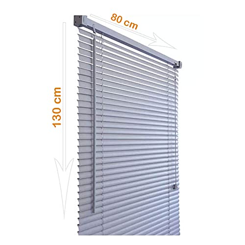 Persiana Horizontal Plástico, Primafer, Cinza, 80x130 cm