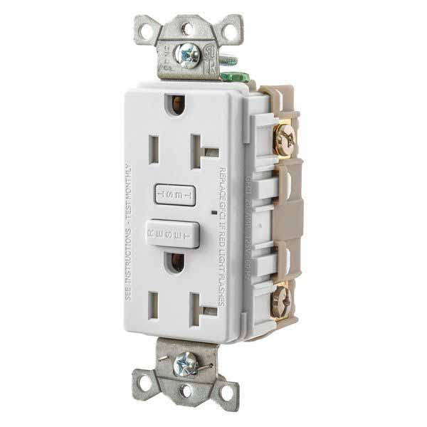 GFCI Receptacle, Self-Testing, 2 Poles