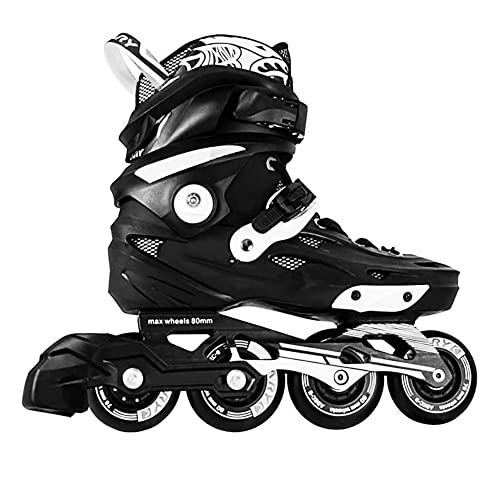 Nyscure Adult Inline Skates Blades For Men/Women Roller Skate Wheels 80/76Mm With Brake Pad (M, Black) #TOP21