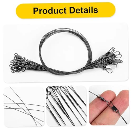 100pcs líderes para pesca acero inoxidable 30 cm miniatura 5