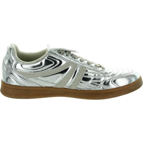 Steve Madden Women's Madrid Sneaker, Silver, 8