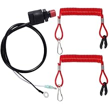 Stylemafia Universal Boat Outboard Lanyard Engine Motor Kill Urgent Stop Switch/Safety Lanyard Tether Cord 2 pcs Compatible with YamahaTohatsu Honda Outboard Motors, ATV Boat Bike