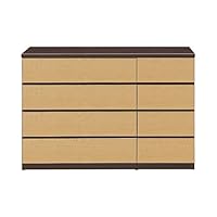 Amazon｜大川家具 関家具 ローチェスト 120cm幅4段 ナチュラル