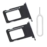 [2 Pack] SIM Card Tray Holder Slot Replacement Compatible for iPhone Xs Max - Sim Pin Black