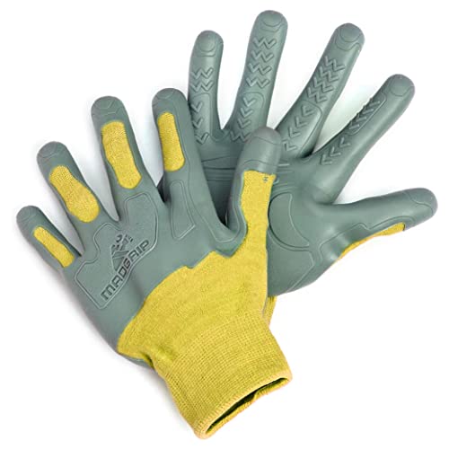 1 Pair Pro Palm Knuckler Work Gloves Grip Protection Vibration Resistant XXL Men Anti-Slip Heavy Duty Dampening Absorption Ergonomic MadGrip Construction Hand Coverage Mining HVAC Garden Performance