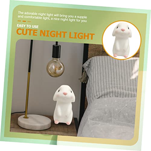BESPORTBLE 2pcs Lámpara de Noche Conejo Luz Suave Blanca miniatura 2