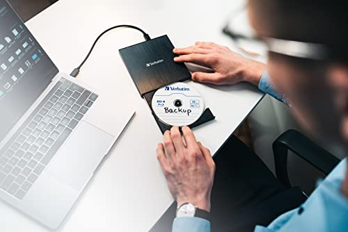 Verbatim Externer Slimline Bluray Writer mit USB 3.2-Kabel, externer DVD und Bluray Brenner, ideal für Notebooks und Computer ohne Laufwerk, Bluray Player & DVD Drive für Wiedergabe in Ultra HD 4K – Bild 5