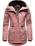 LOOK: Wasserabweisende Damen Übergangsjacke von Marikoo mit Kapuze und modischen Details - ideal für Übergang (Frühling und Herbst)