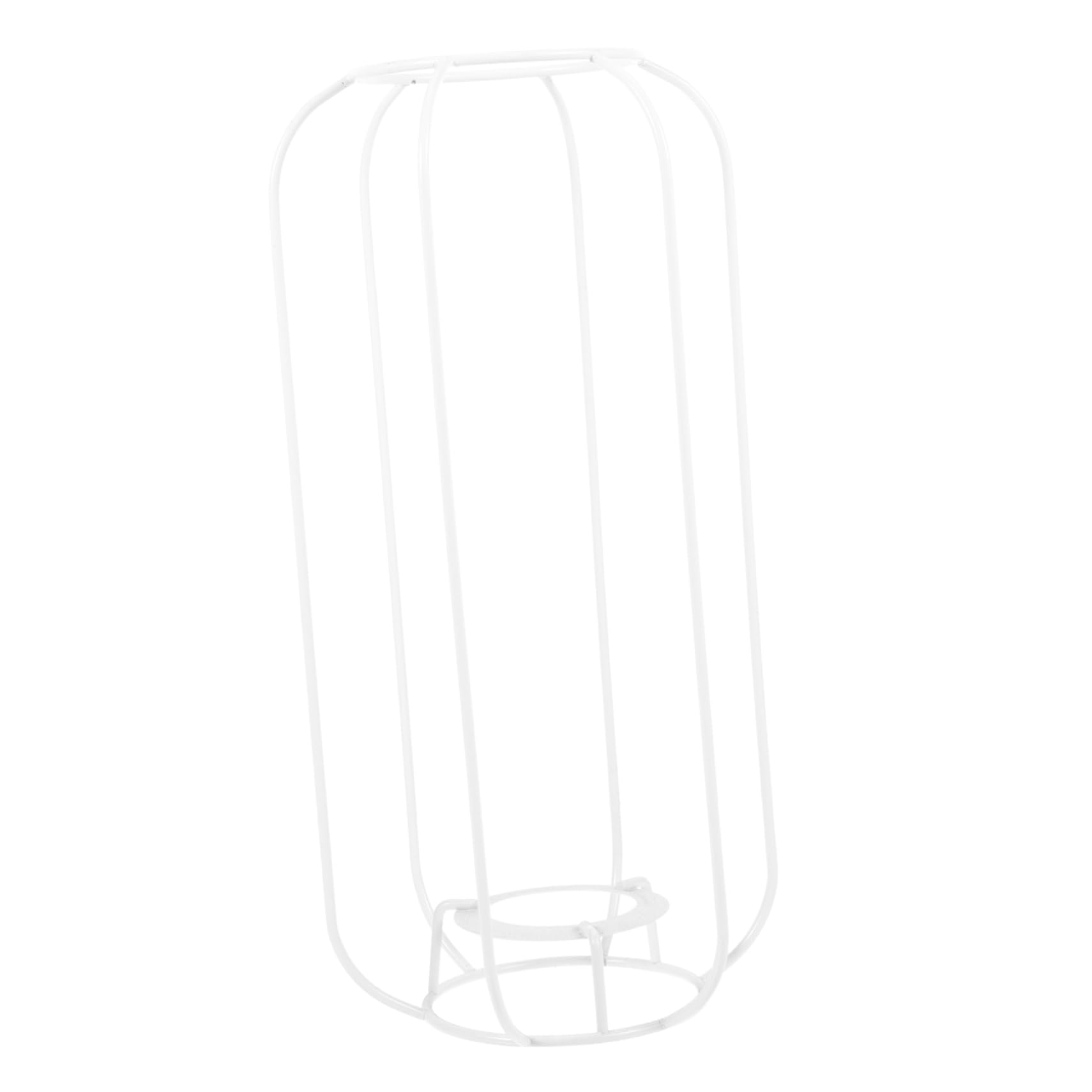 JEWEDECO Metal Wire Lampshade Frame for Projects Vintage European Style Crystal Lamp Holder Easy to Install for Home Cafe and Restaurant