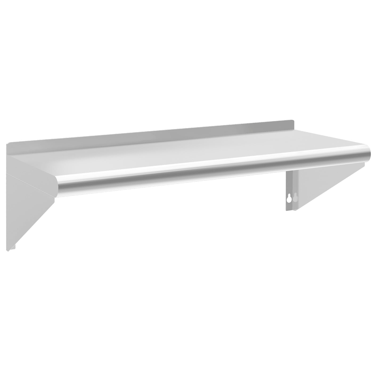 18 x 48 Inch Stainless Steel Wall Shelf, NSF Certified