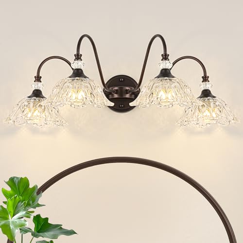 sunkryster Oil Rubbed Bronze 4-Light Vintage Vanity Light