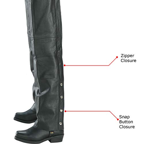 Xelement 48844 7553 Women'S Black 'Advanced Dual Comfort' Leather Chaps thumb #5