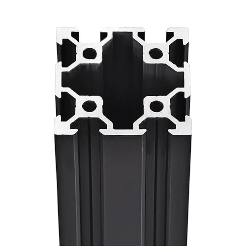 Miniatura 6 de 4 piezas de perfil de extrusión de aluminio 4040 con ranura en V de 19.7 pulgadas, riel lineal anodizado estándar europeo para piezas de impresora