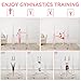 FINCOME Gymnastics Bar for Kids with Gymnastics Rings, Height Adjustable Gymnastics Horizontal Bar, Foldable Bar Gymnastics Equipment for Home Room Indoor Outdoor Gym Practics, Gymnastic Bar Pink
