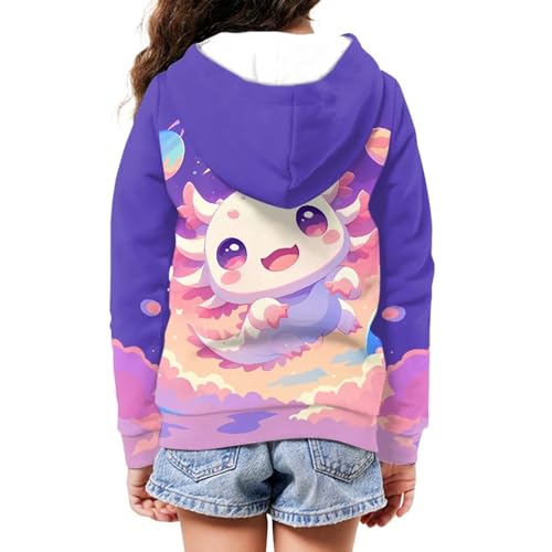 Image of Biyejit Kids Novelty 3D Graphic Printed Hooded Sweatshirt Boys Girls Zip Up Hoodies Age 6-16 Years