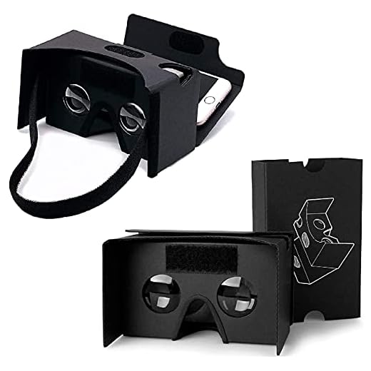 2-pack Google Cardboard 3D Virtual Reality headset glasögon, DIY vr-kartong kompatibel med 3-6 tums skärm Android och iPhone smartphone (svart)