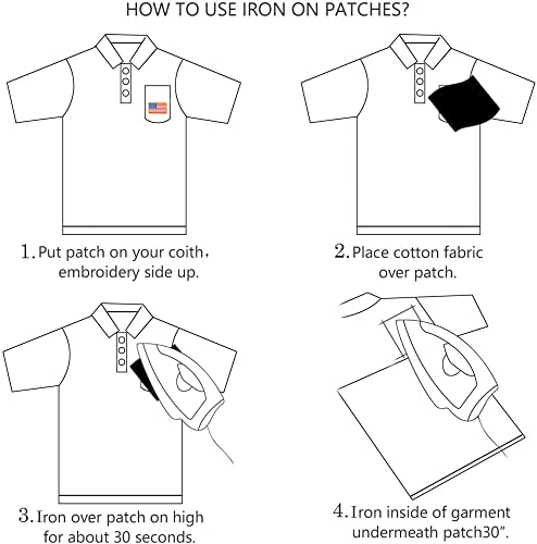 Tacvel 9Pcs Small American Flag Patches Patriotic Embroidered Iron-On Us Flag Patch Appliques, Iron On Or Sew On For Uniforms, Hats, Backpacks, Jackets, Pants, Diy Accessories-Gold #TOP5