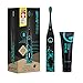 Produktbild happybrush® Elektrische Schall-Zahnbürste Eco VIBE 3 - Nachhaltige Zahnbürste mit 6 Wochen Power-Akku inkl. Aktivkohle Zahnpasta SuperBlack - Schwarz/Mint