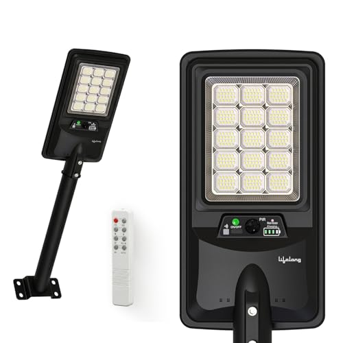 Image of Lifelong 140 W Solar Light for Outdoor Garden | 10000 mAh Waterproof Wall Light with Remote| Street Light with 2000 Lumens | Motion Sensor | Energy Saving for Home| Ideal for Gate, Yard & Pillar etc