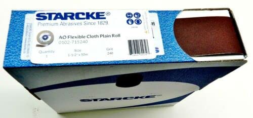 Premium Shop Roll 1-1/2" x 55 Yards Aluminum Oxide Handy Rolls 240 Grit Made in Germany