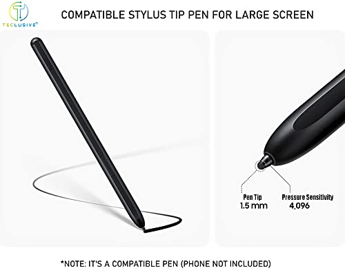 Image of T Teclusive Smart Stylus Pen Compatible for Galaxy Z Fold 5 / Fold 4 | Auto Pop up Stylus Tip | Direct Use Pen for Main Screen - Black