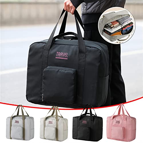 Large Capacity Folding Travel Bag, Portable Foldable Travel Lightweight Waterproof Oxford Fabric Duffel Bag, Expandable Dry And Wet Separation Sports Duffel Bag For Sport, Gym And Travel (Small-Black) #TOP1