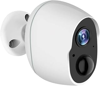 FUUIE Tuya Smart Life 5200MAh Rechargeable Battery IP66 Wireless WIFI 1080P Surveillance Siren Battery Camera White