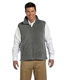 Harriton 8 oz. Fleece Vest, Charcoal, 4XL