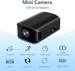 1080P Mini Camera, Indoor Home Surveillance Camera, Motion Sensor, Loop Recording, Small Security Cam for Baby, Elderly, Pet, Warehouse, Office