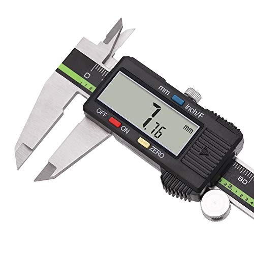 Sattiyrch Digital Caliper Stainless Steel With Large Lcd Screen 12 Inch Millimeter Fractions Conversion Electronic Vernier Caliper Measuring Tool (12 Inch) #TOP2