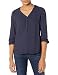 Produktbild Amazon Essentials Damen 3/4 Sleeve Button Popover Shirt, navy, XS