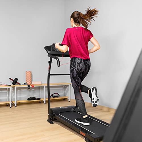 Foto von FITFIU Fitness MC-90 - Faltbares Laufband bis zu 10km/h, leises, faltbares Laufband mit 900W Motor, LED Display, einstellbare Geschwindigkeit und VCS Dämpfung