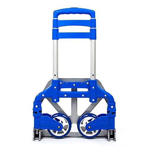 Tesmula gt2-kj Portable Folding Collapsible Aluminum Cart Push Truck Trolley Blue