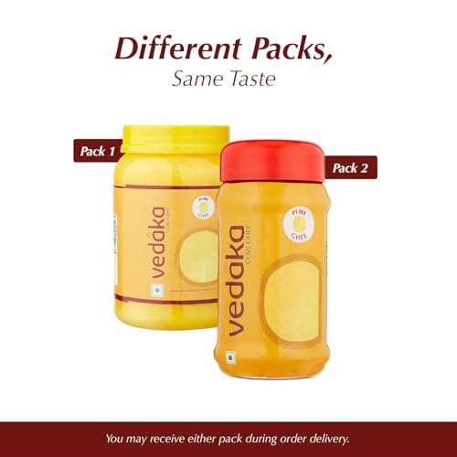 Image of Amazon Brand - Vedaka Cow Ghee | 1 L Jar | Rich Aroma