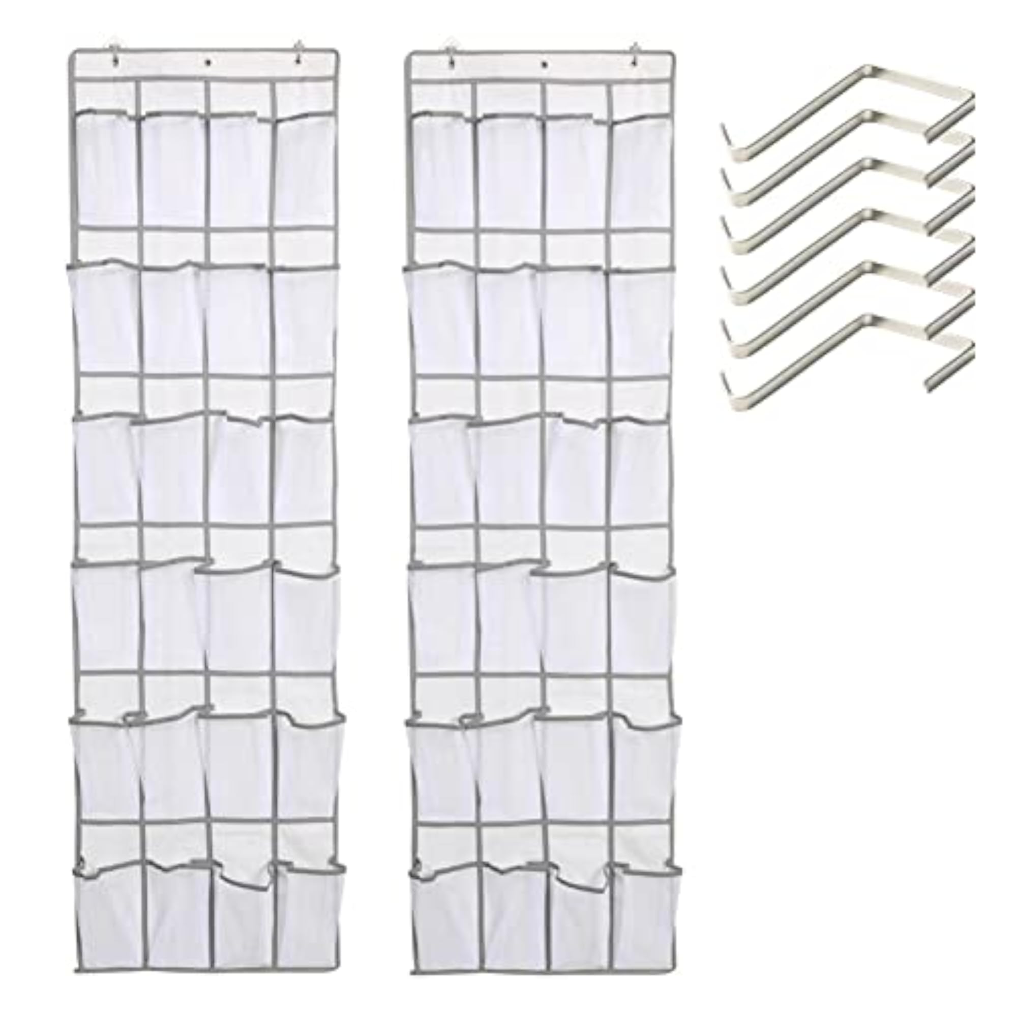 2Pcs Large Mesh Pockets Storage Bag, Over The Door Shoe Organizer