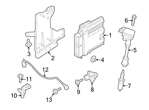 1.5L EcoBoost - Low Coolant, White Exhaust Smoke And/Or Illuminated MIL - 2014-2019 Ford Fusion & 2017-2019 Escape 18 Genuine Ford Parts - Coil Asy - Ignition (DS7Z-12029-B)