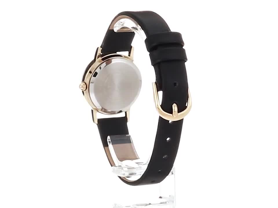 Armitron Women\'s Watch 75/2447GPB Quartz Gold Black Leather Strap 24mm Armitron Women main image 4