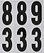Hillman 843445 Reflective Adhesive Mailbox Number Pack, 3