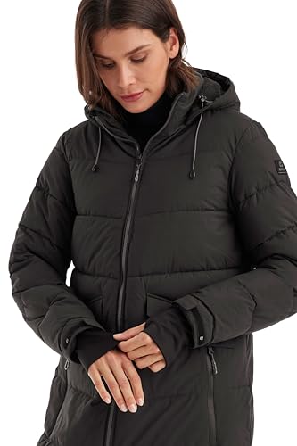 Killtec Femme Kow 62 Wmn Qltd Ct Manteau manteau d hiver en duvet avec capuche, Noir, 44 EU – vue 5
