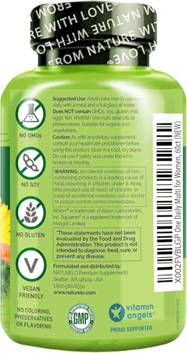 NATURELO One Daily Multivitamin for Women - with Natural Food-Based Vitamins, Minerals, Fruit & Vegetable Extracts - Best for Maintaining Essential Nutrients - 60 Vegan Capsules | 2 Month Supply - Image 3
