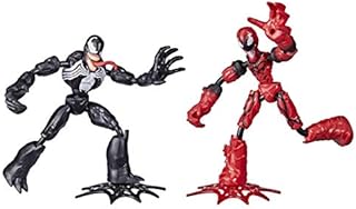 Marvel Spider-Man Bend and Flex Venom Vs. Carnage Action Figure Toys, 6-inch Flexible Figures, For Kids Ages 4 And Up