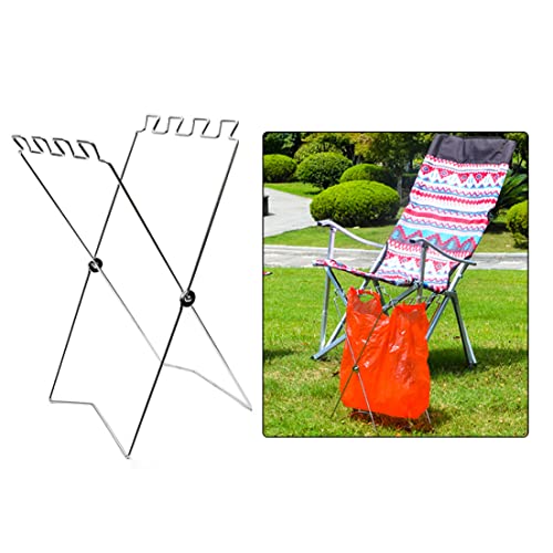 Support pliable pour sacs poubelle de camping ultra léger avec structure stable en acier