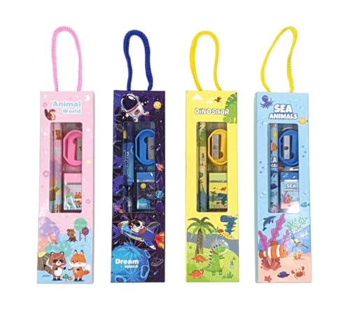 Image of Crackles CracklesCrackles Pencil Sets Stationery for Kids | Birthday Return Gifts for Boys & Girls | Multi Designs & Colors | Cartoon Printed Pencils for School & Party Favors - Pack of 24