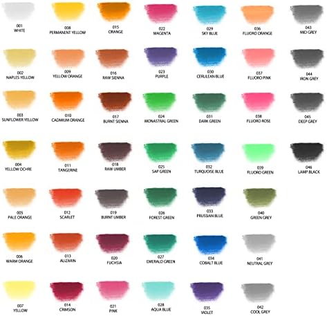 Artecho Soft Pastel Set of 48, Including 4 Fluorescent colors Premium Square Chalk for Drawing, Blending, Layering, Shading, Art Supplies for Kids, Beginners, Students, Experienced Artists