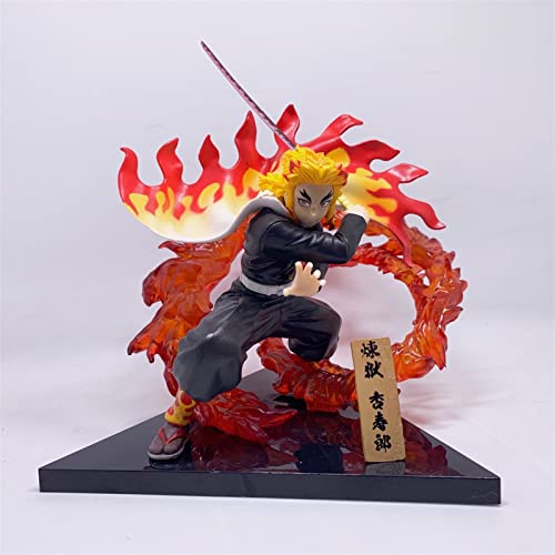 Demon Slayer Statue - Rengoku Kyoujurou Action Action Figure Model Statue Figurine (Kimetsu no Yaiba) Collection DÉCOR Home Cadeaux d'anniversaire Cover