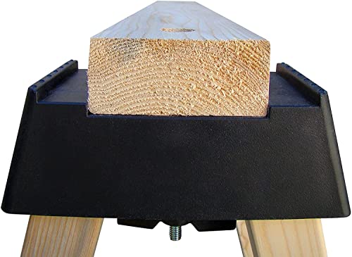 Image of POWERTEC 71026V Plastic Sawhorse Brackets for Use with 2x4 Lumber | Kit Builds one Saw Horse, Set of 2, Black (Pack of 2)