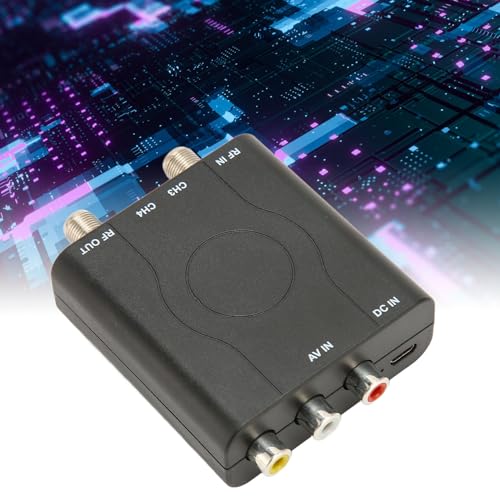CIMPLE CO RF Modulator -Composite to RF Coax Converter, NTSC Output, PLL VHF Channel, Premium ABS Material, AV Cable Included - Thumbnail 3