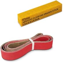 TPmax 2x72 Inch Ceramic Sanding Belts 40/60/80/120 Grits & 1-1/2 x 1-1/2 x 8 Inch Abrasive Cleaning Eraser Stick