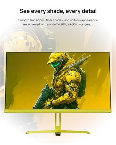 Image of Pixio PX249 Wave Yellow 24 inch 240Hz Refresh Rate FHD 1080p Resolution Fast IPS Panel 1ms GTG Response Time Built-in Speakers Gaming Monitor with Adaptive Sync