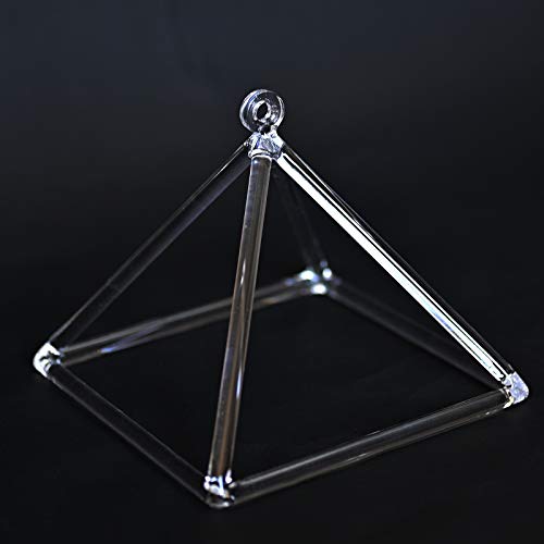 CVNC 12" Chakra Quartz Crystal Singing Pyramid Sound Healer Tools Yoga Enthusiasts Chakra Healing Meditation Crystal singing pyramid - Thumbnail 5